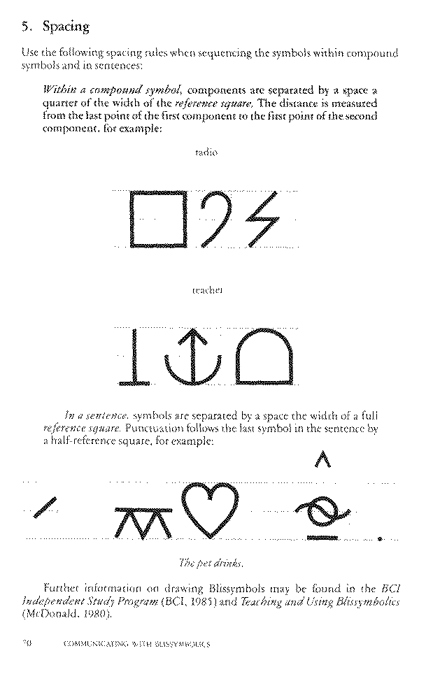 Communicating with Blissymbolics, 70