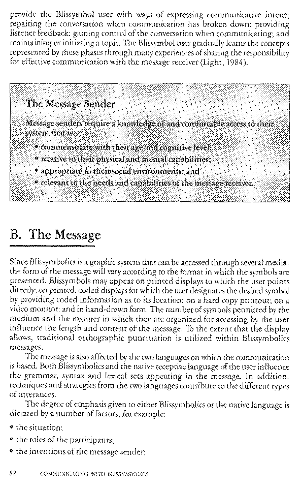 Communicating with Blissymbolics, 82
