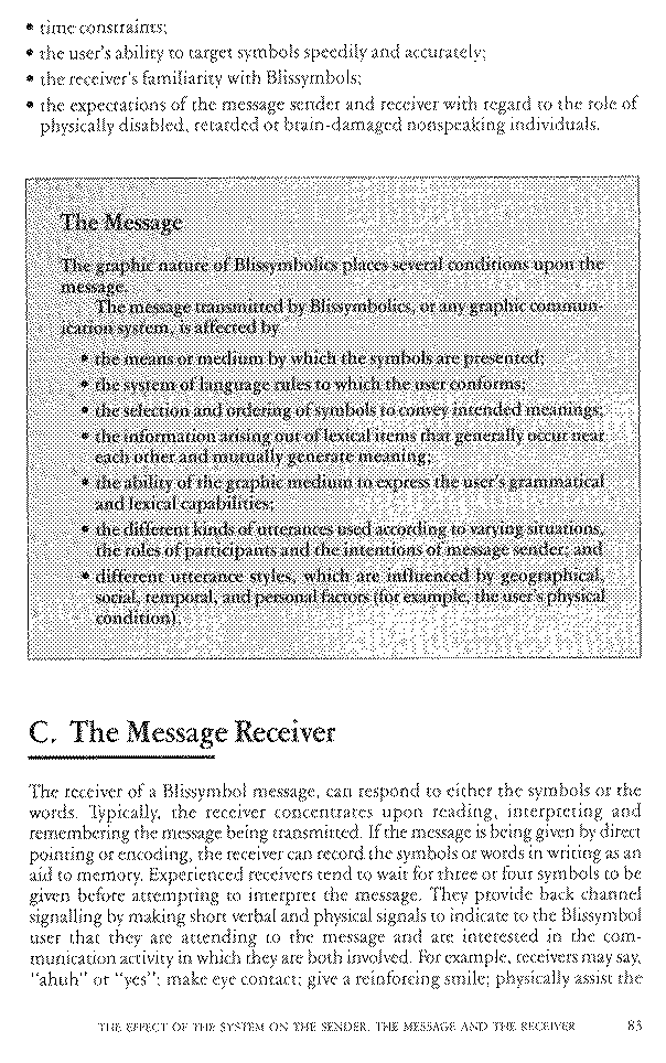 Communicating with Blissymbolics, 83